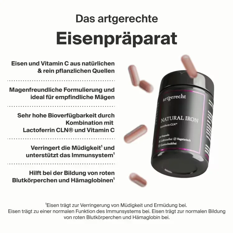 Das artgerechte Eisenpräparat mit Lactoferrin und Vitamin C