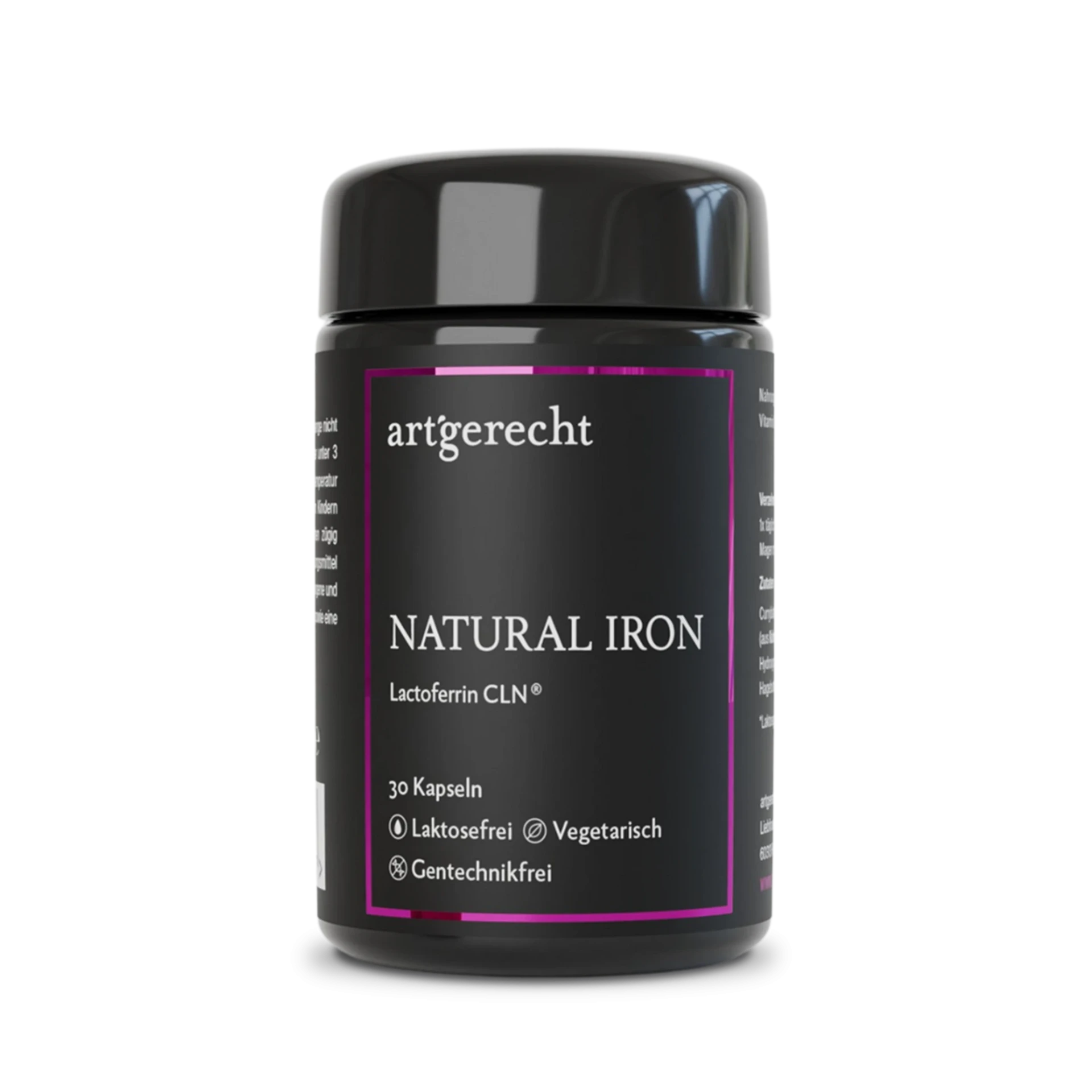 artgerecht Natural Iron mit Lactoferrin – 30 Kapseln