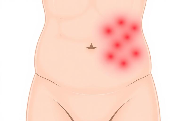 Bauch mit Druck- und Völlegefühl