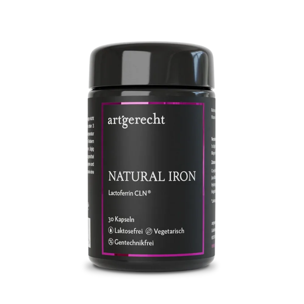 artgerecht Natural Iron mit Lactoferrin CLN® – 30 Kapseln
